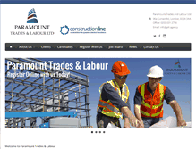 Tablet Screenshot of paramounttradesandlabour.com